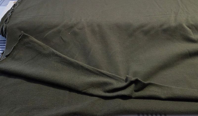 Sommersweat Gekratzt olive uni 50cm x 170cm breit Sommersweat Gekratzt olive uni 50cm x 170cm breit