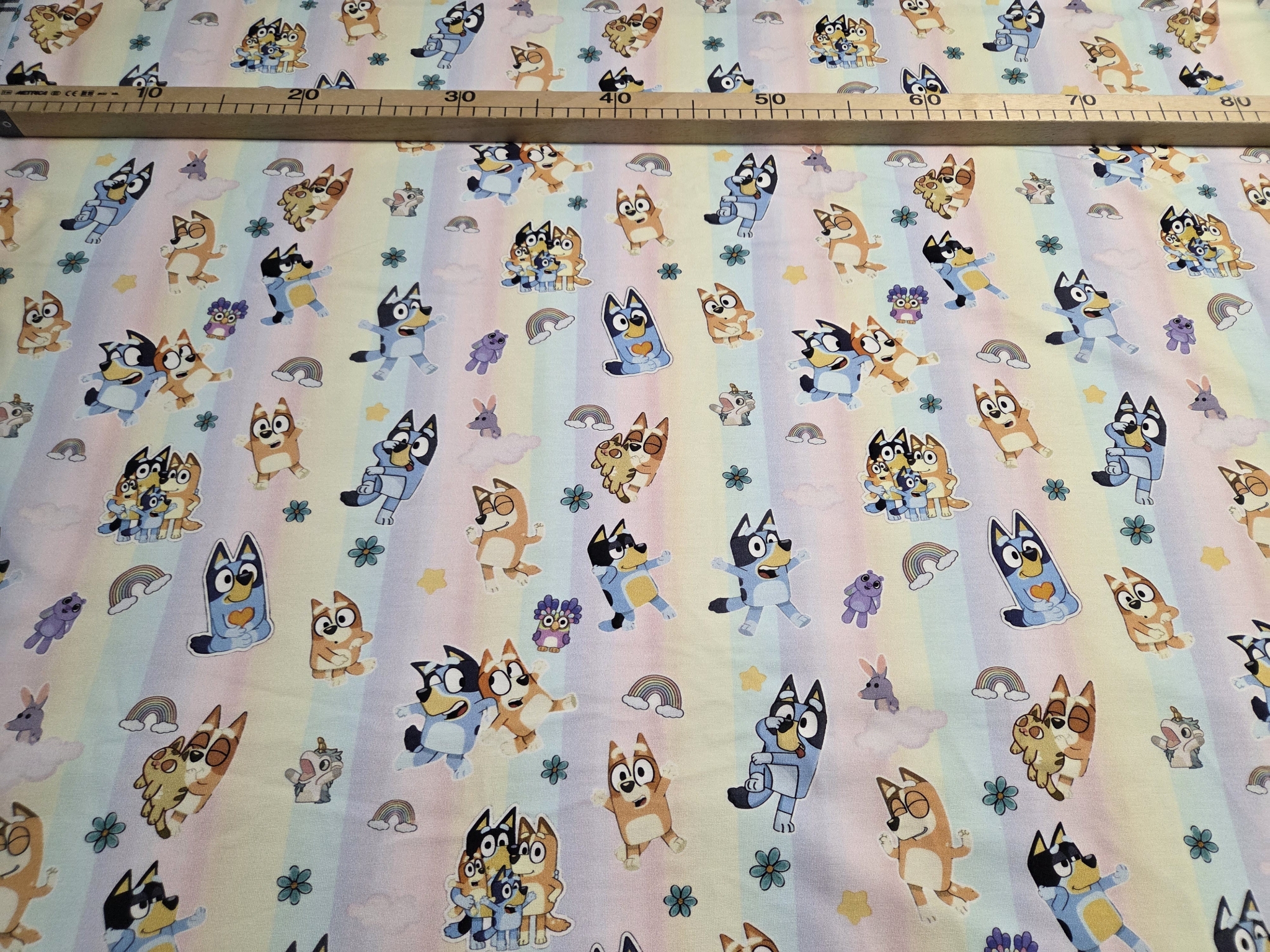 Sommersweat Bluey 50cm x 180cm breit