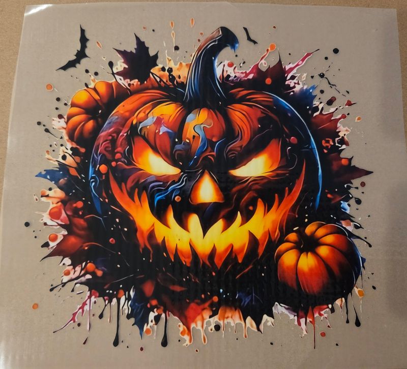 Bügelbild Kürbis Halloween 23cm