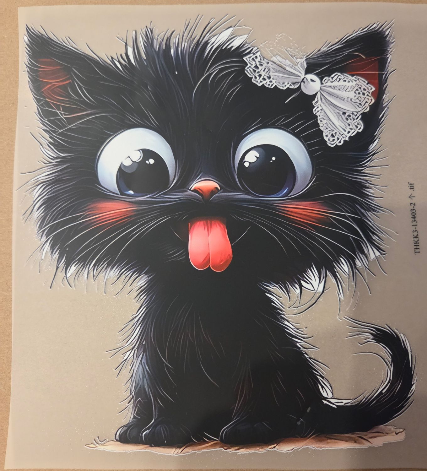 Bügelbild Katze 20cm