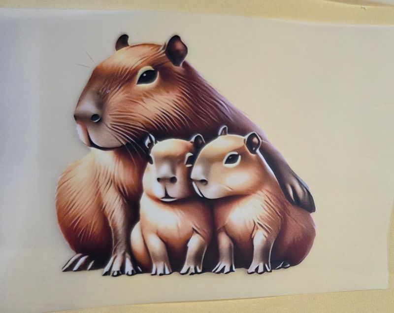 Bügelbild Capybara ca 10cm Bügelbild Capybara ca 10cm