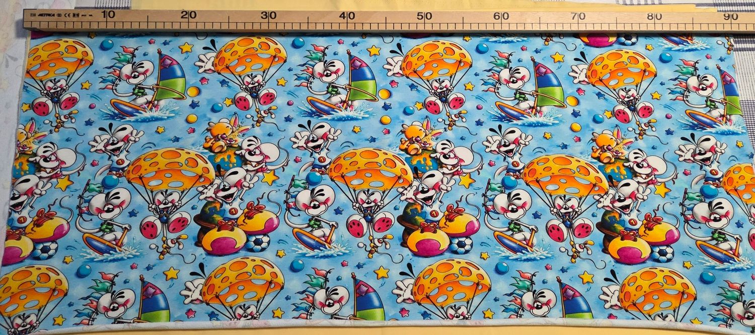 Sommersweat Cartoon Maus 18cm x 180cm breit Sommersweat Cartoon Maus 18cm x 180cm breit