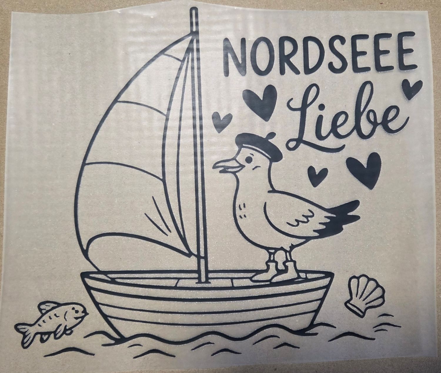 Bügelbild Moin Meer 22cm 