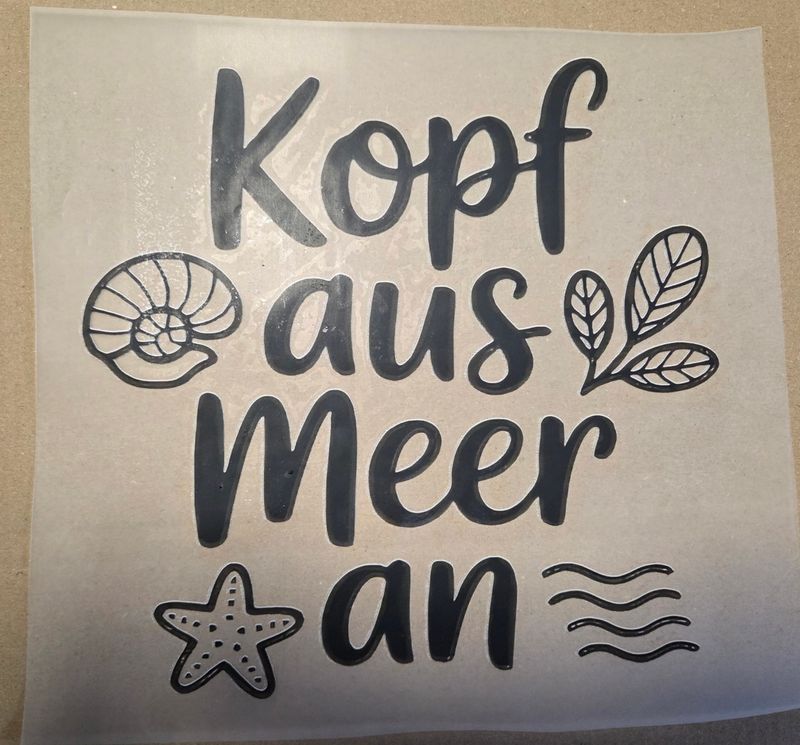 Bügelbild Moin Meer 22cm 
