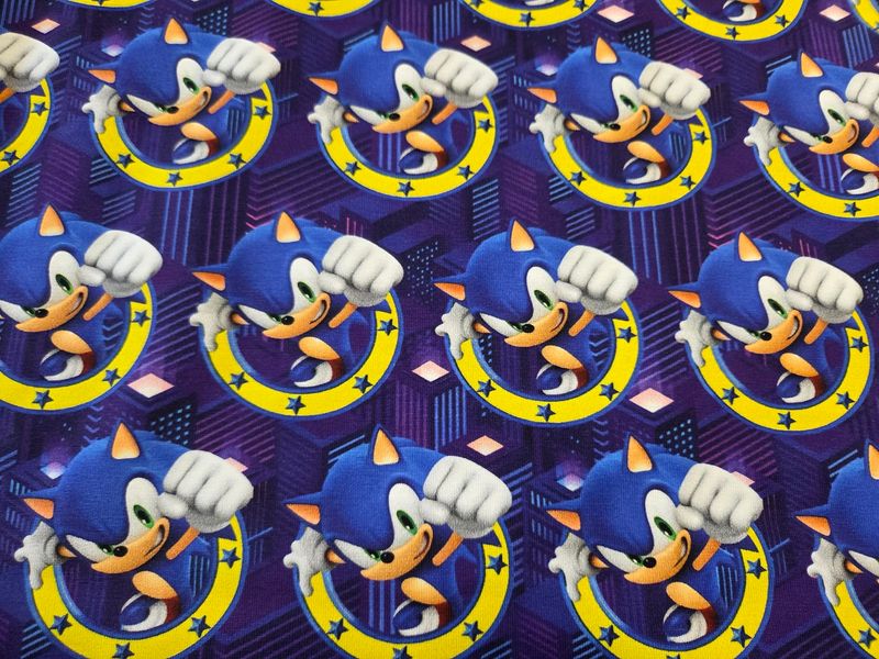 Jersey Digitaldruck Sonic 50cm x180cm breit Jersey Digitaldruck Sonic 50cm x180cm breit