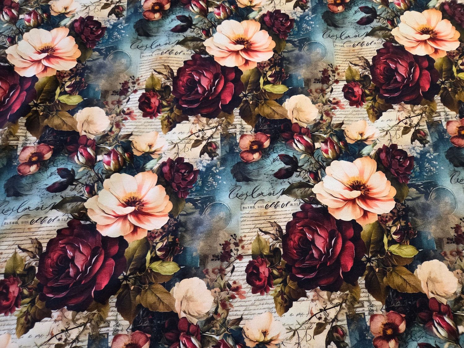 Jersey Digitaldruck Rosen 50cm x180cm breit 