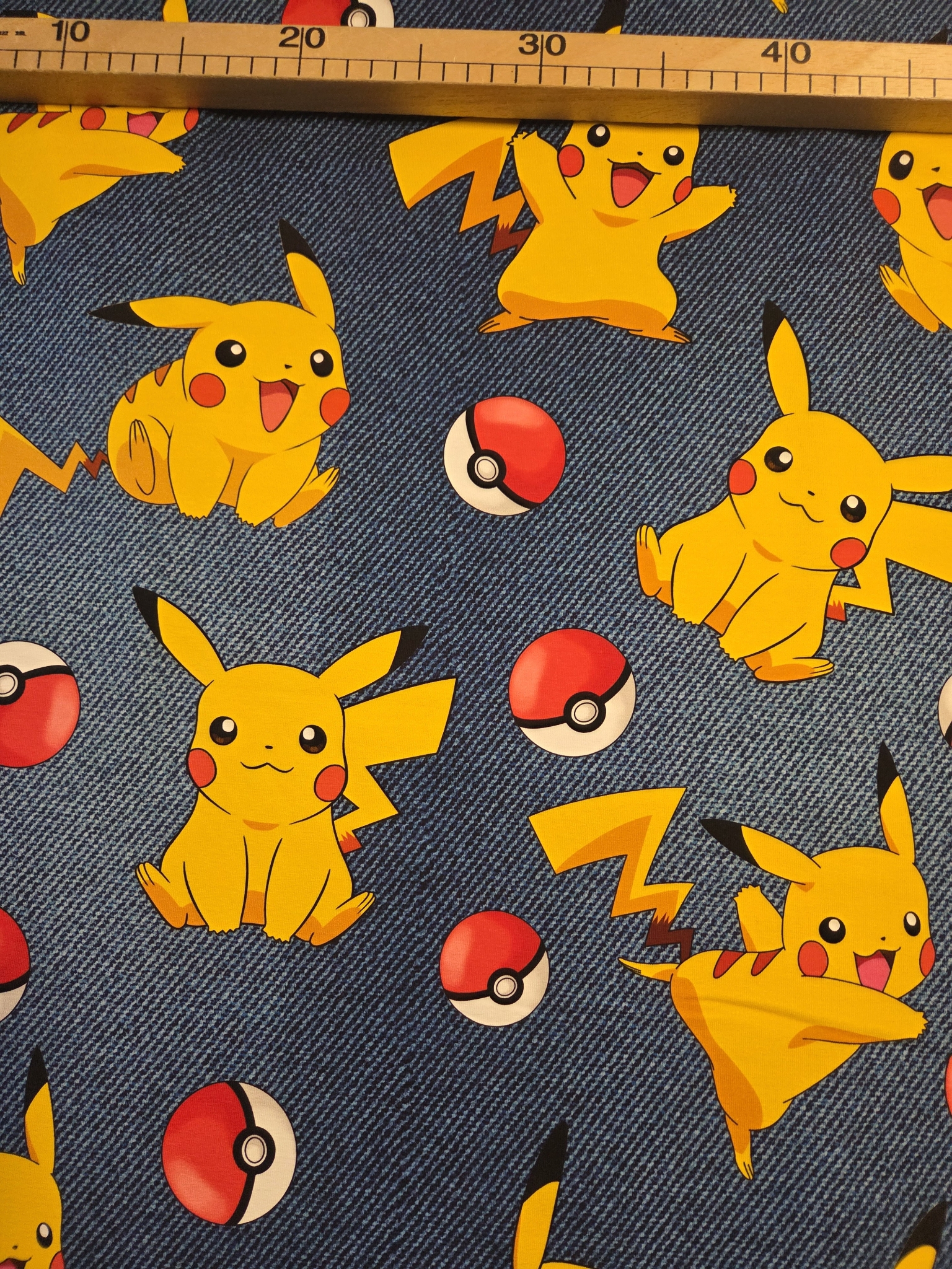 Sommersweat Pokemon Jeans 50cm x 180cm breit