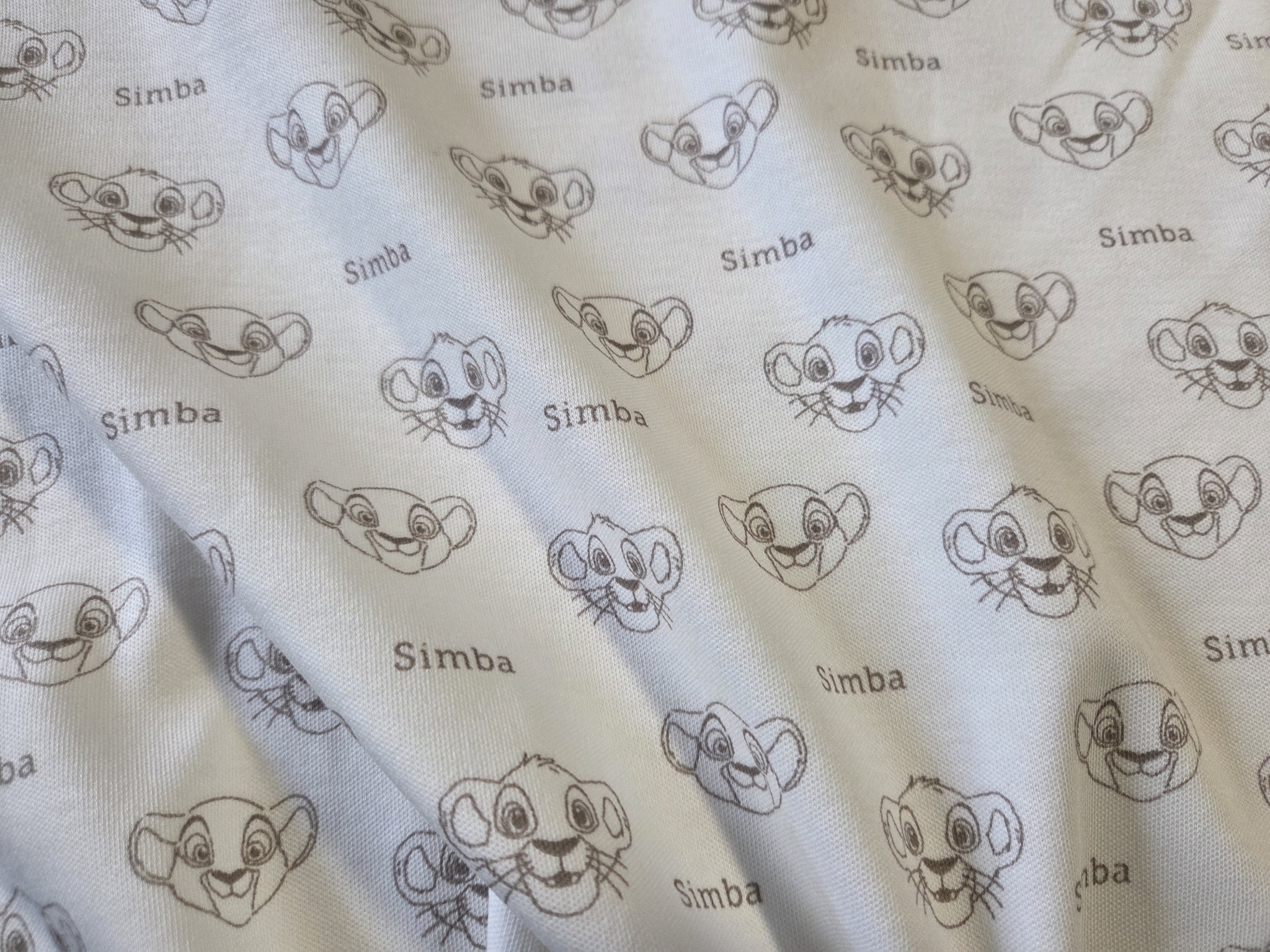 Jersey Löwen Simba creme 50cm x150cm breit