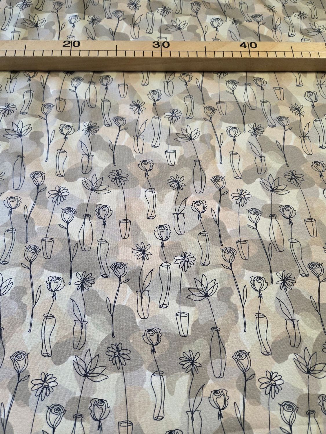 Jersey Blumen 50cm x150cm breit