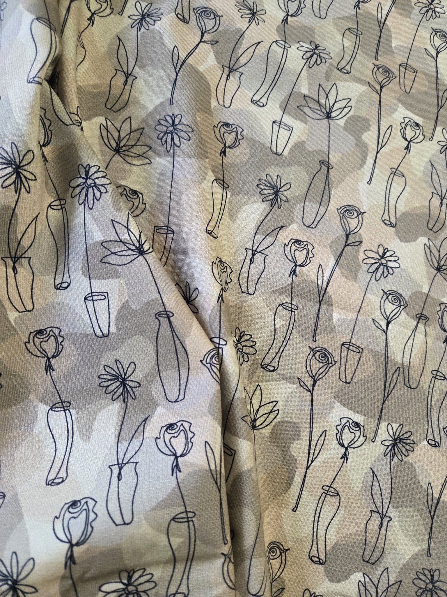 Jersey Blumen 50cm x150cm breit