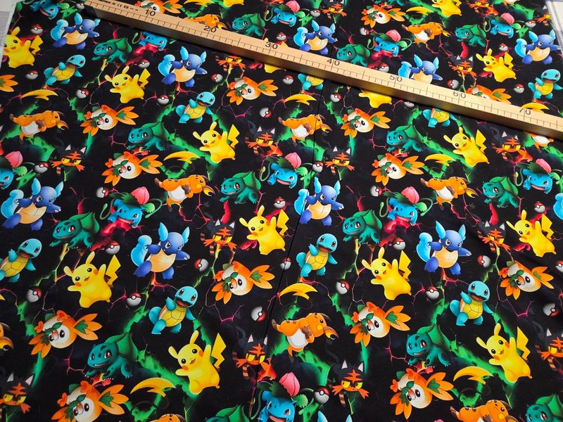 Sommersweat Pokemon bunt 100cm x 180cm breit B Ware Sommersweat Pokemon bunt 100cm x 180cm breit B Ware