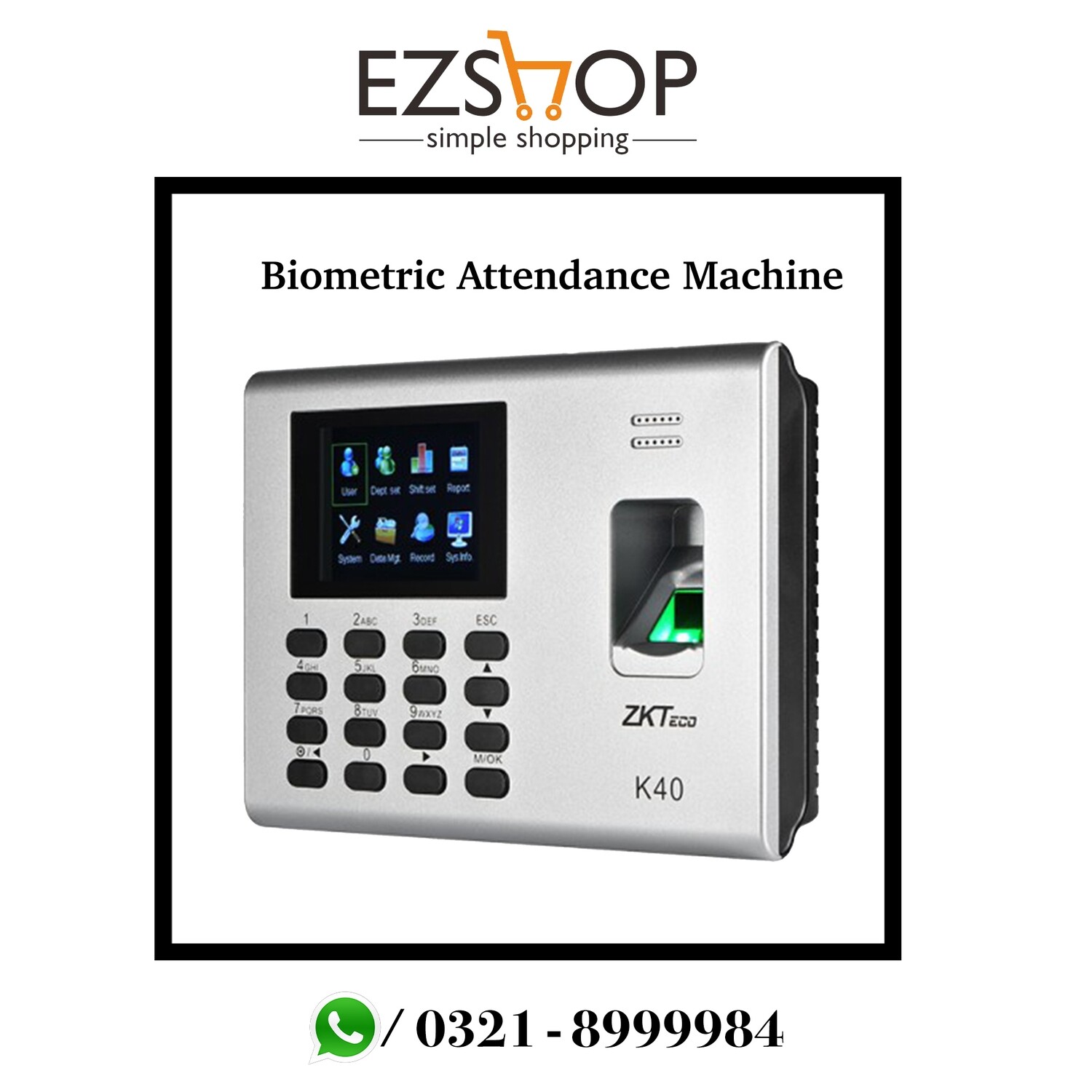 zkteco k40 biometric time attendance Machine