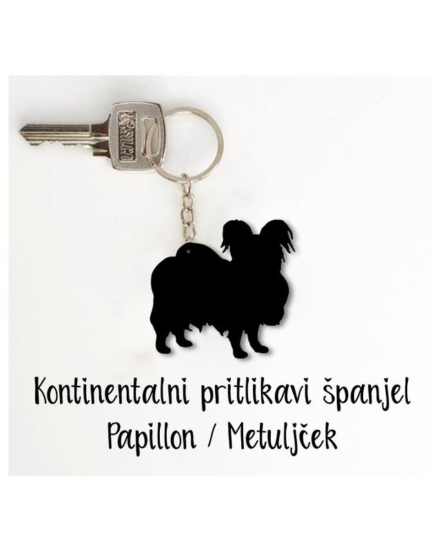 Obesek Kontinentalni pritlikavi španjel - papillon -metuljček