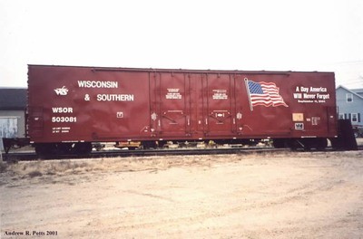 Wisconsin &amp; Southern Railroad Evans Double Plug Door Boxcar 503081 G Scale