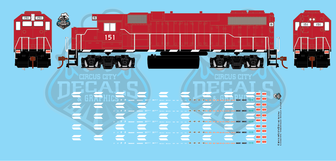 Modern Locomotive Underframe Details HO Scale Decal Set