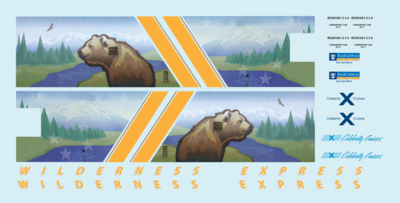 Alaska Railroad ARR Wilderness Express Dome O Decals Royal Caribbean Mckinley