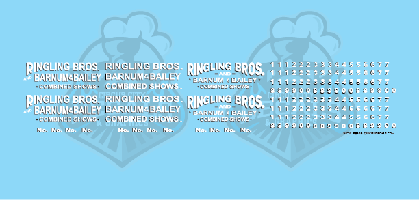 Ringling Bros. & Barnum Bailey Circus RBBB Wagon Decals N Scale