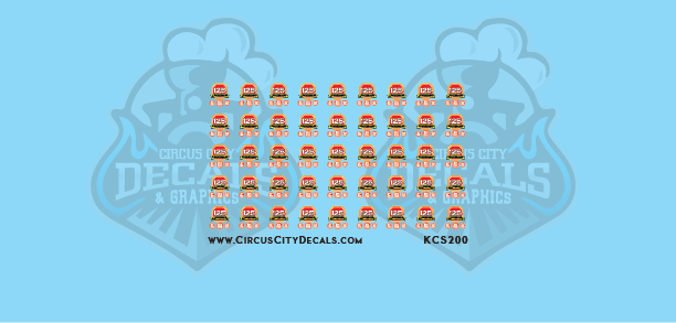 Kansas City Southern Autorack 125th Logo Decals HO Scale