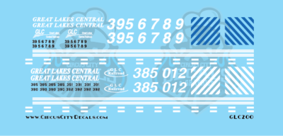 Great Lakes Central GP35 & GP38 O 1:48 Scale decals