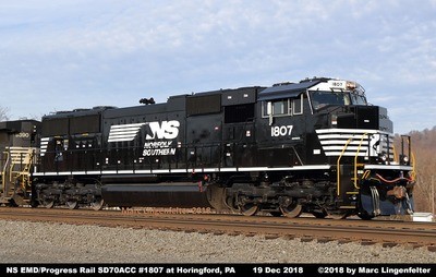 NS Norfolk Southern SD70ACC S Scale Decal Set