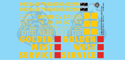Golden West Service GVSR LGB 50' Boxcar G Scale Decal Set