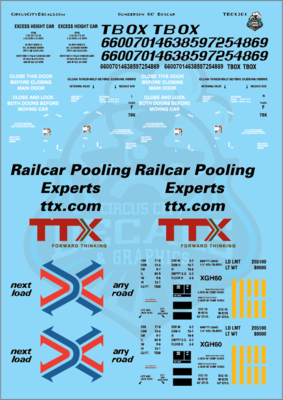 TBOX TTX Gunderson 60' Boxcar S Scale Style 2