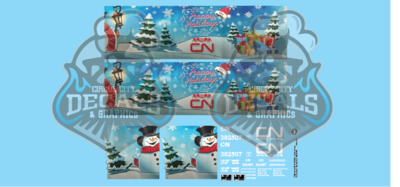 Canadian National CN Holiday Hopper O Scale Decal Set