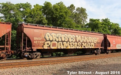 BNSF 481900 Graffiti "Artists Making Foamers Mad" HO Scale Decal Set