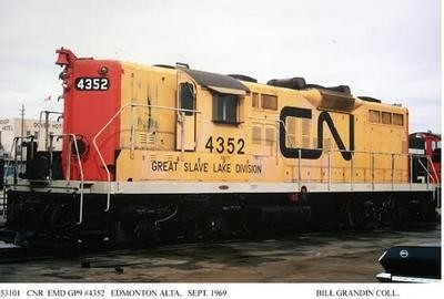 Canadian National GP9 4352 Great Slave Lake Division N Scale Decal Set