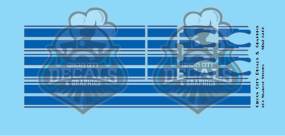 Seminole Stripe Blue/Silver Outline 1:64 Scale