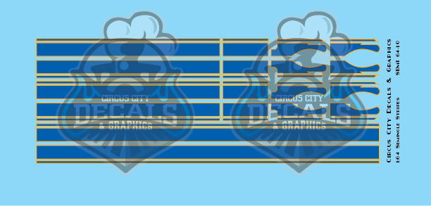 Seminole Stripe Blue/Gold Outline 1:64 Scale