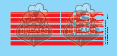 Seminole Stripe Red/Silver Outline 1:64 Scale