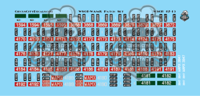 Wisconsin & Southern Railroad Watco WAMX WSOR Locomotive renumbering Patch Set HO Scale