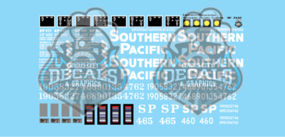 SP Southern Pacific Caboose C 50 5 7 8 9 G Scale Decals