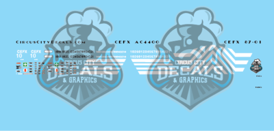 CEFX AC4400 N 1:160 Scale Decal Set