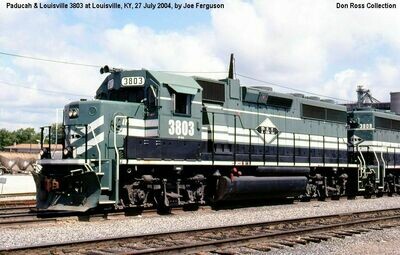 Paducah &amp; Louisville Railway GP38-2 GP39 GP40-3 GP40-2R N Scale Decal Set