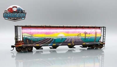 CN Canadian National 111709 59' Cylindrical Hopper Graffiti Walthers HO Scale Decal Set