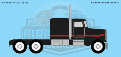Semi Stripes Style 1 Blue DCP 1:64 Scale