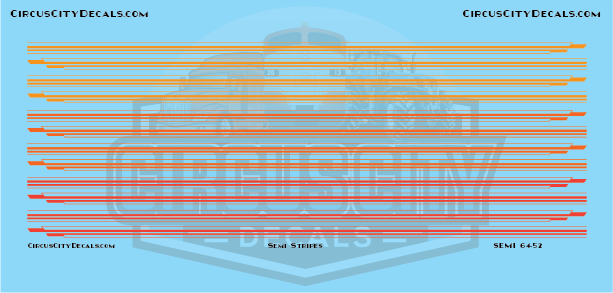 Semi Stripes Style 1 Orange DCP 1:64 Scale
