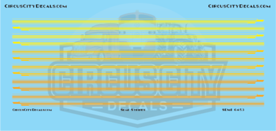 Semi Stripes Style 1 Yellow DCP 1:64 Scale