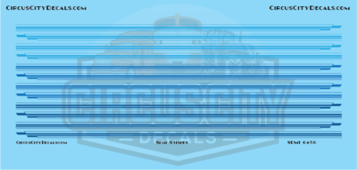 Semi Stripes Style 1 Blue DCP 1:64 Scale