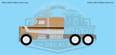 Semi Stripes Style 2 Blue DCP 1:64 Scale