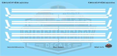 Semi Stripes Style 3 White DCP 1:64 Scale
