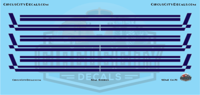 Semi Stripes Style 3 Navy with Orange Pinstripe DCP 1:64 Scale