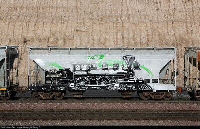 SP Southern Pacific 2 Bay Hopper Aware Graffiti N Scale Decal Set