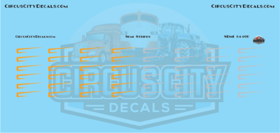 Gold &amp; Silver Semi Stripe Graphic 1:64 Scale