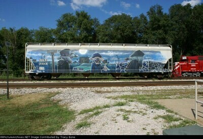 Mouse Graffiti CCBX 58547 Atlas ACF 5701 Plastic Hopper HO Scale