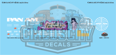 Pan Am Railways MEC 50' FMC Boxcar 31902 N Scale Decal Graffiti