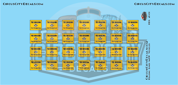 Reading Lines MOW Vehicle Door Logos O Scale