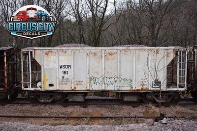 Wisconsin &amp; Southern WSOR Ballast Hopper Decal Set HO Scale